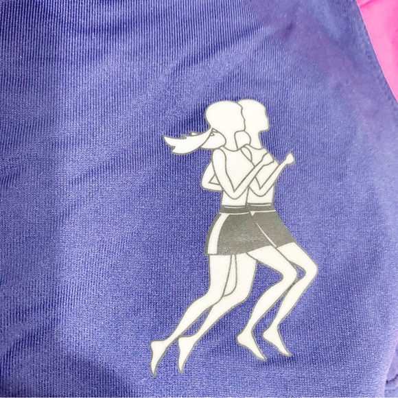 RunningSkirts.com Two Toned Running Skirt with Built in Brief Mini Length 💗💙 - Picture 6 of 8